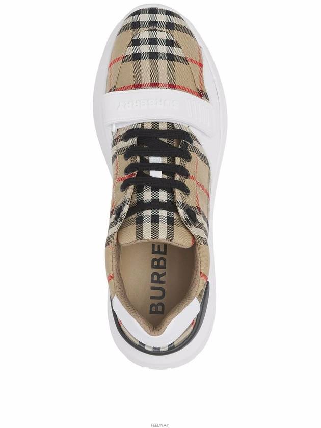 Vintage Check Suede Leather Sneakers Archive Beige - BURBERRY - BALAAN 4