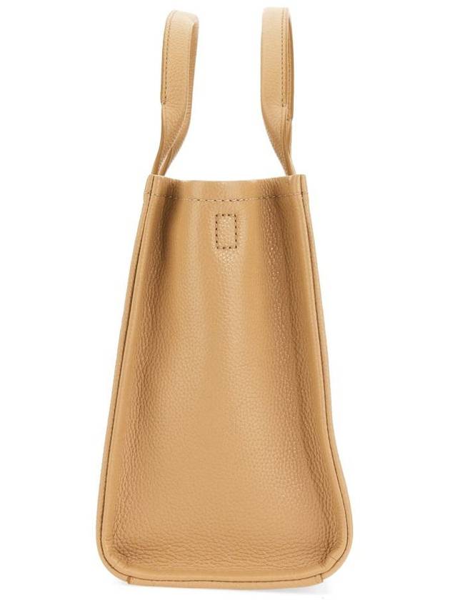 Logo Medium Leather Tote Bag Beige - MARC JACOBS - BALAAN 4