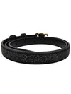 Triomphe Strass Small Suede Calfskin Belt Black - CELINE - BALAAN 4