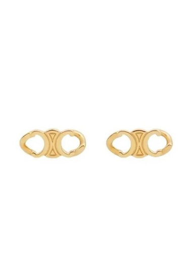 Triomphe stud earrings gold - CELINE - BALAAN 1