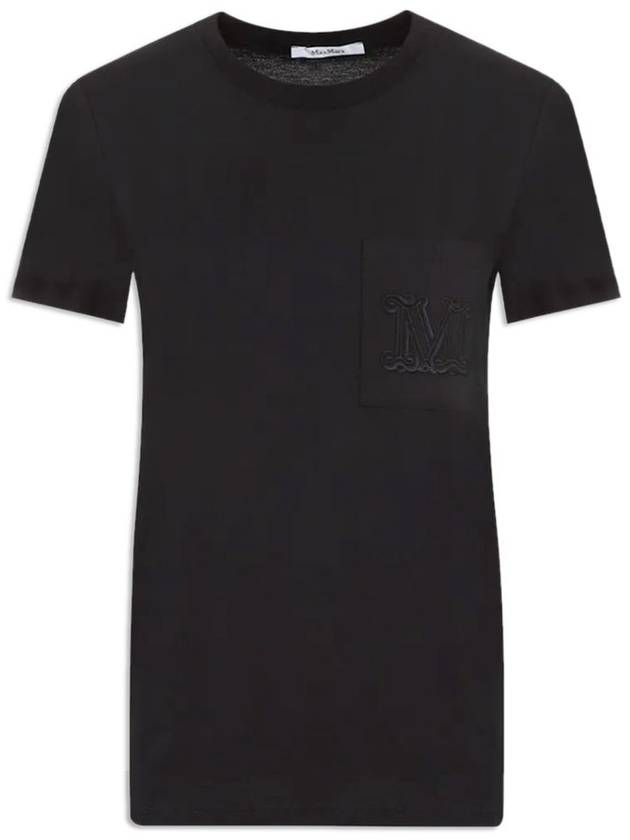 Papaia Logo Cotton Short Sleeve T-Shirt Black - MAX MARA - BALAAN 2