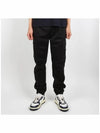 Garment Dyed Cotton Wool Satin Cargo Track Pants Black - STONE ISLAND - BALAAN 3