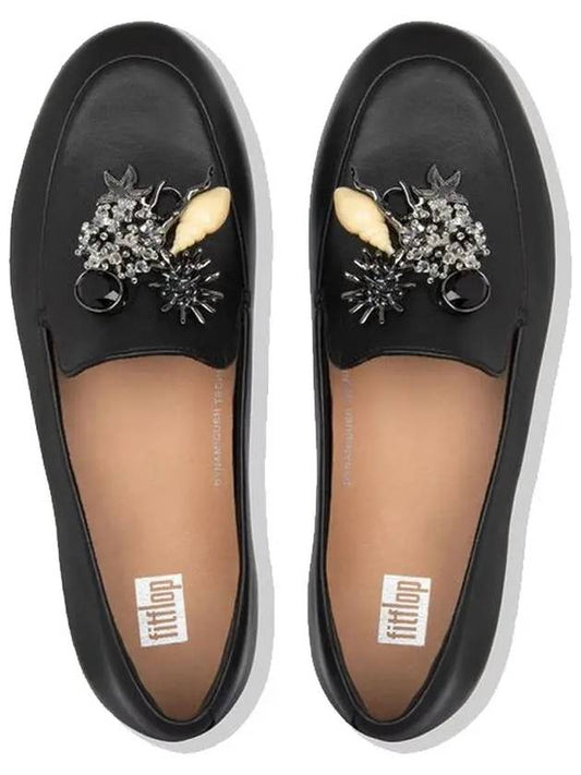 Lena Under the Sea Loafers Black Leather Women - FITFLOP - BALAAN 2