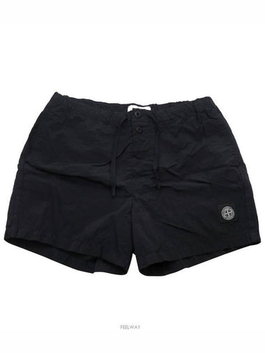 Men s Daejeon Used Luxury Goods 8015B0643 Nylon Metal Swim Pants Black M - STONE ISLAND - BALAAN 1