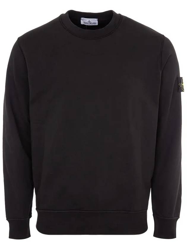 Compass Patch Cotton Sweatshirt Black - STONE ISLAND - BALAAN 3