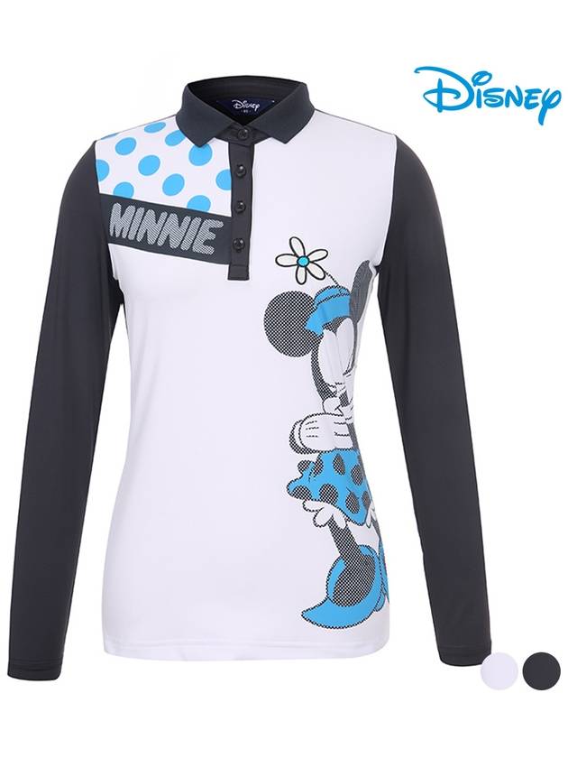 color combination printing PK long sleeve collar t-shirt DL1LTS009 - DISNEY GOLF - BALAAN 1