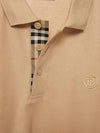 EDDIE Eddie TV Logo Check Plaque Pique Polo Shirt - BURBERRY - BALAAN 3