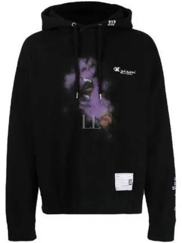 A10HD722 Black Graphic Print Hoodie - MIHARA YASUHIRO - BALAAN 1