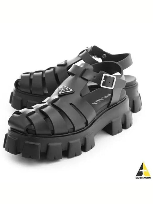 Monolith Rubber Sandals Black - PRADA - BALAAN 2