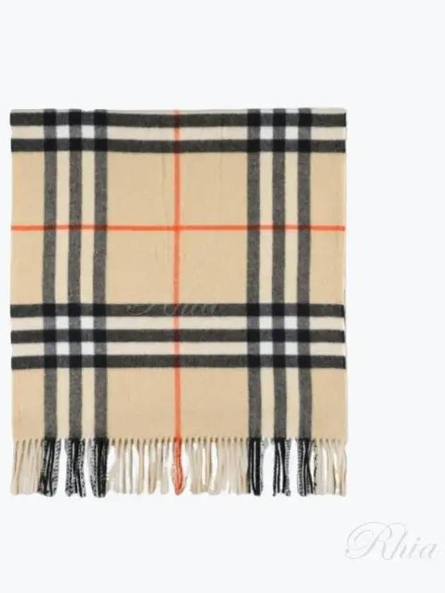 Wide Check Cashmere Scarf Beige - BURBERRY - BALAAN 2