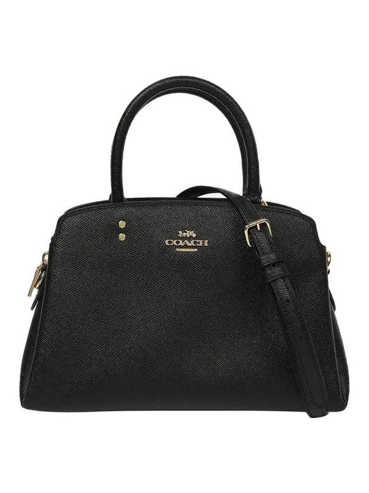 Lily Carryall Leather Mini Tote Bag Black - COACH - BALAAN 1