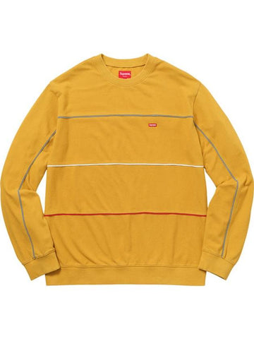 Multicolor Piping Pique Crewneck DK Yellow - SUPREME - BALAAN 1