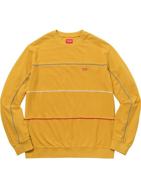 Multicolor Piping Pique Crewneck DK Yellow - SUPREME - BALAAN 1