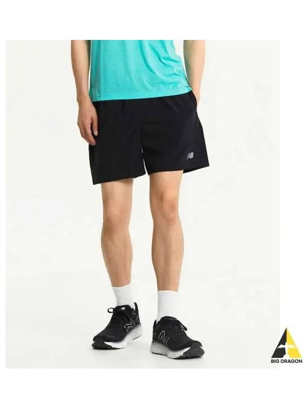 NBNVE4P091 MEN Running 4 quarter Short Pants BLACK - NEW BALANCE - BALAAN 1