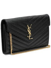 Monogram Matelasse Chain Shoulder Bag Black - SAINT LAURENT - BALAAN 5