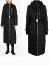 Cloud Belted Hooded Long Padded Black - MOOSE KNUCKLES - BALAAN 2