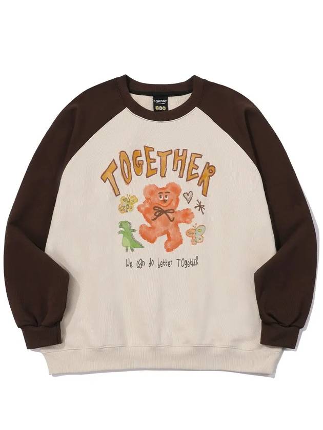 Together bear raglan sweatshirt beige brown - CPGN STUDIO - BALAAN 2