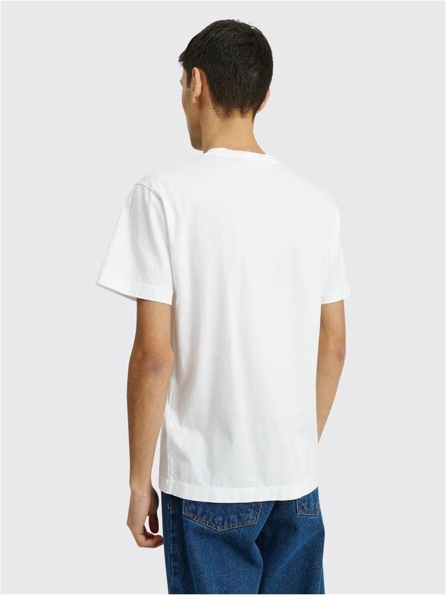 Logo Patch Short Sleeves T-Shirt White - STONE ISLAND - BALAAN 3