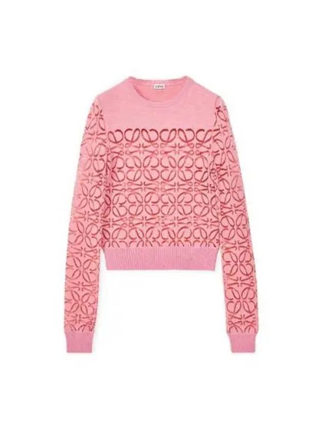 Anagram Debore Wool Knit Top Pink - LOEWE - BALAAN 2