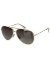 Eyewear Homme Aviator Gold Frame Sunglasses Brown - CELINE - BALAAN 3