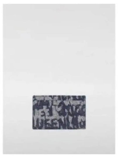 Graffiti Logo Card Wallet Blue - ALEXANDER MCQUEEN - BALAAN 2