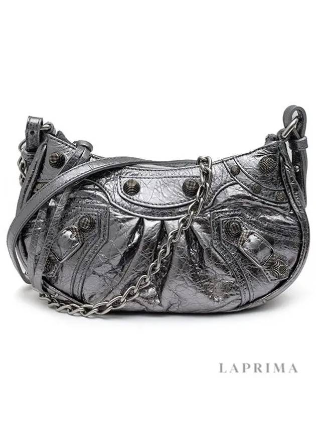 Women's Le Cagol Mini Shoulder Bag Silver - BALENCIAGA - BALAAN.