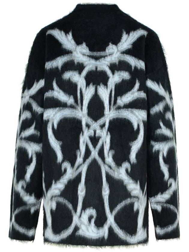 Versace Black Virgin Wool Blend Cardigan - VERSACE - BALAAN 3