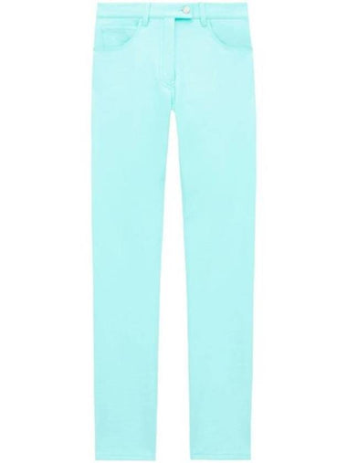 Cotton Blend Straight Pants Blue - COURREGES - BALAAN 1