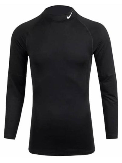 Pro Dri-Fit Fitness Mock Neck Long Sleeve T-Shirt Black - NIKE - BALAAN 2