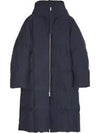 Quilted Hood Down Long Padded Navy - JIL SANDER - BALAAN 2