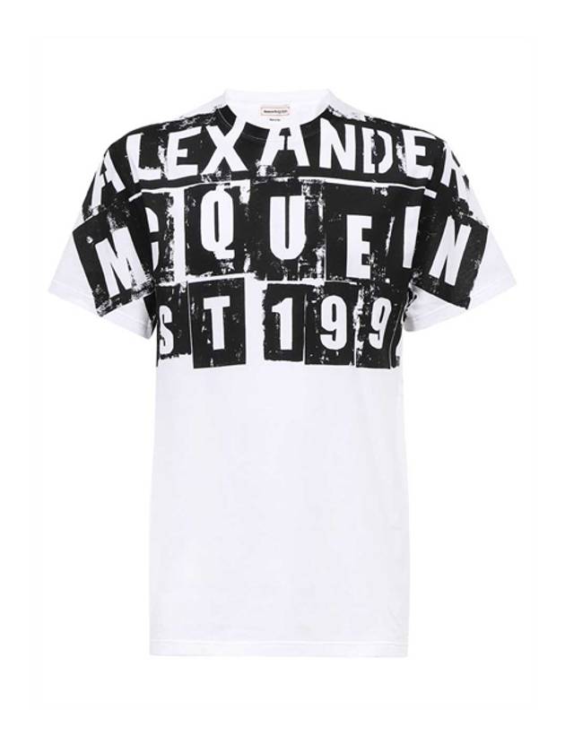 Punk Logo Print Short Sleeve T-Shirt White - ALEXANDER MCQUEEN - BALAAN 2