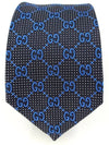 Men's GG Dot Pattern Silk Necktie Blue - GUCCI - BALAAN 2