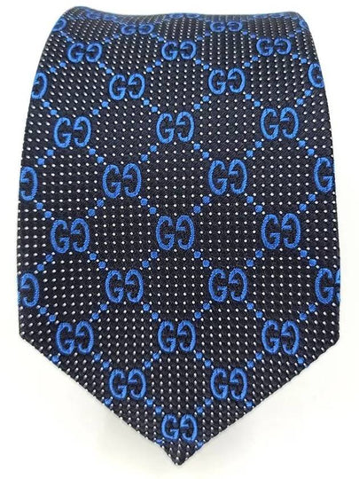 Men's GG Dot Pattern Silk Necktie Blue - GUCCI - BALAAN 2