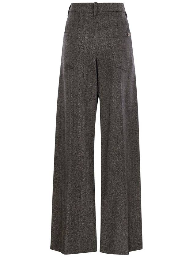 Loose Sartorial chevron carded techno wool trousers - BRUNELLO CUCINELLI - BALAAN 2