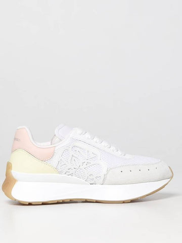 Sneakers Alexander McQueen in mesh e pelle con logo Seal - ALEXANDER MCQUEEN - BALAAN 1