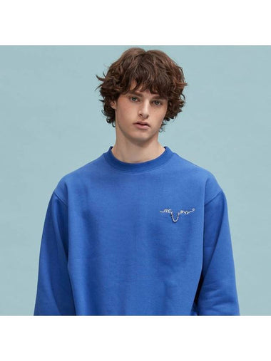 RE Chain MTM Sweatshirt Coablt Blue - REPLAYCONTAINER - BALAAN 1