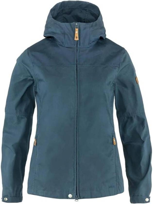 Women's Stina Hooded Jacket Indigo Blue - FJALL RAVEN - BALAAN 1