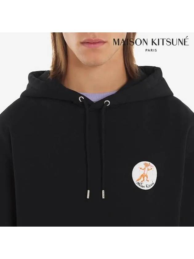 Oly Flower Fox Patch Classic Hoodie Black - MAISON KITSUNE - BALAAN 8