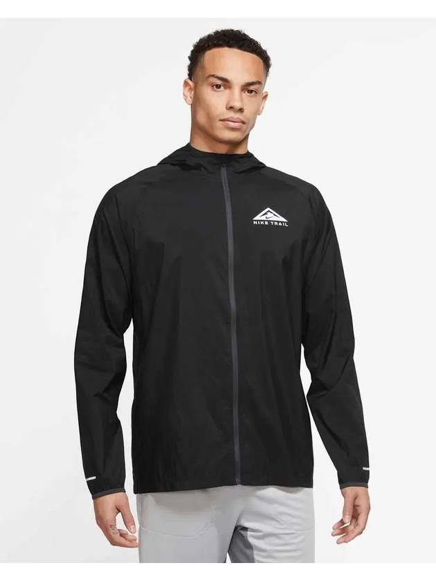 Trail Aireez Lightweight Running Track Jacket Black - NIKE - BALAAN 2