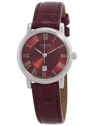 Tissot Carson Premium Quartz Red Dial Ladies Watch T122.210.16.373.00 - TISSOT - BALAAN 1