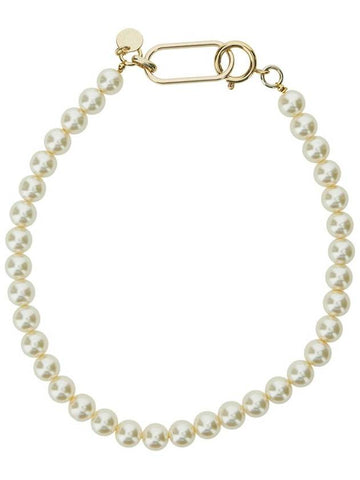 White Necklace With Pearls And Lobster Clasp In Glass And Metal Woman - SEMI COUTURE - BALAAN 1