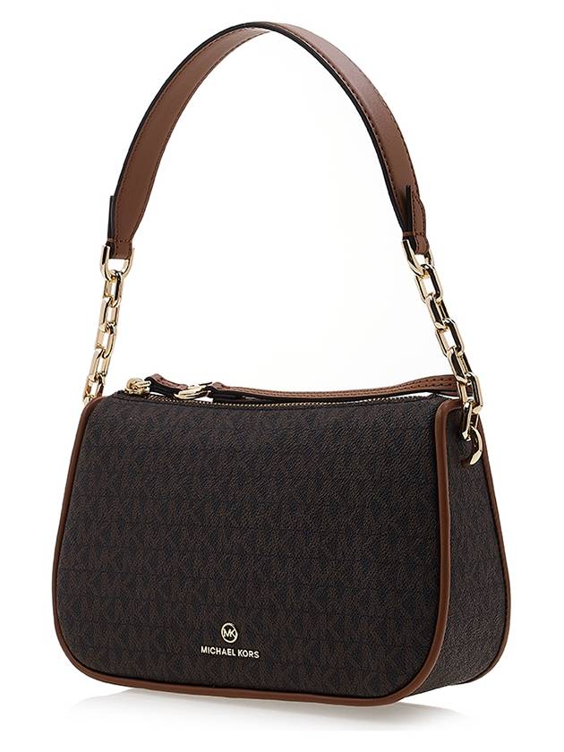 Women's Jet Set Monogram Print Shoulder Bag Brown - MICHAEL KORS - BALAAN 3