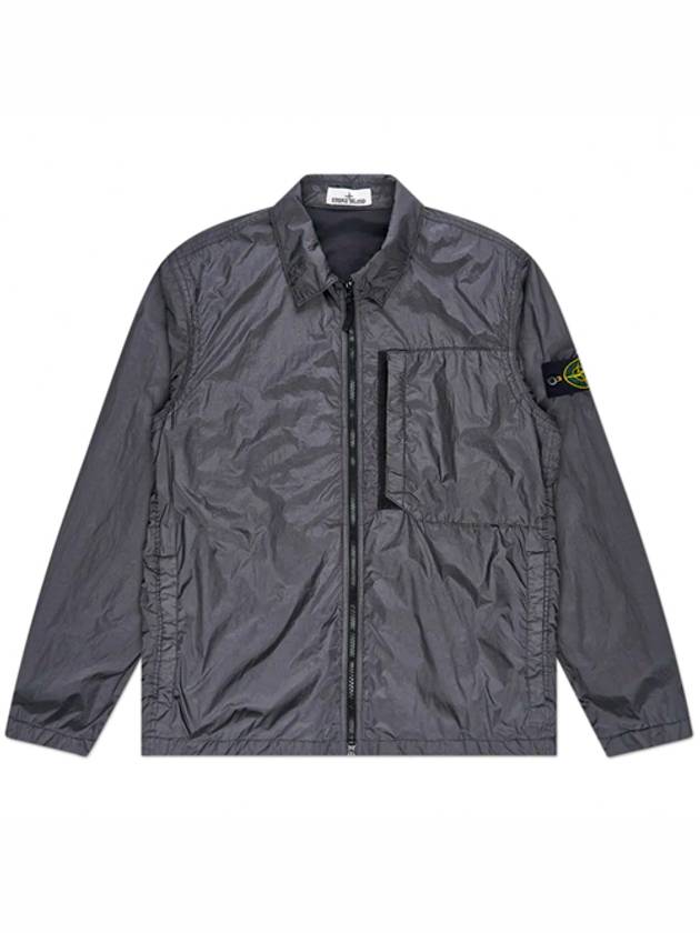 Garment Dyed Crinkle Reps Recycled Nylon Jacket Khaki Grey - STONE ISLAND - BALAAN 2