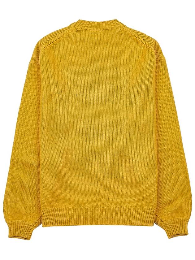 Paris Logo Intarsia Wool Knit Top Yellow - KENZO - BALAAN 3