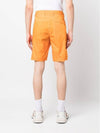 Men's Logo Patch Cargo Shorts Orange - STONE ISLAND - BALAAN 5
