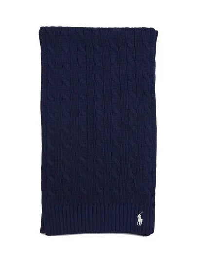 POLO RALPHLAUREN pony logo embroidery cable knit muffler 455954638002 - POLO RALPH LAUREN - BALAAN 2