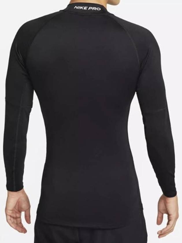 Pro Dri-Fit Fitness Mock Neck Long Sleeve T-Shirt Black - NIKE - BALAAN 6