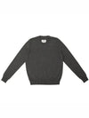 Back Stitch Crew Neck Wool Knit Top Charcoal - MAISON MARGIELA - BALAAN 2