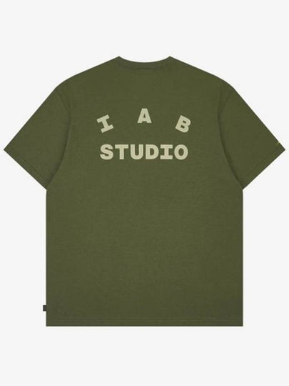 Logo Short Sleeve T-Shirt Army Green - IAB STUDIO - BALAAN 2