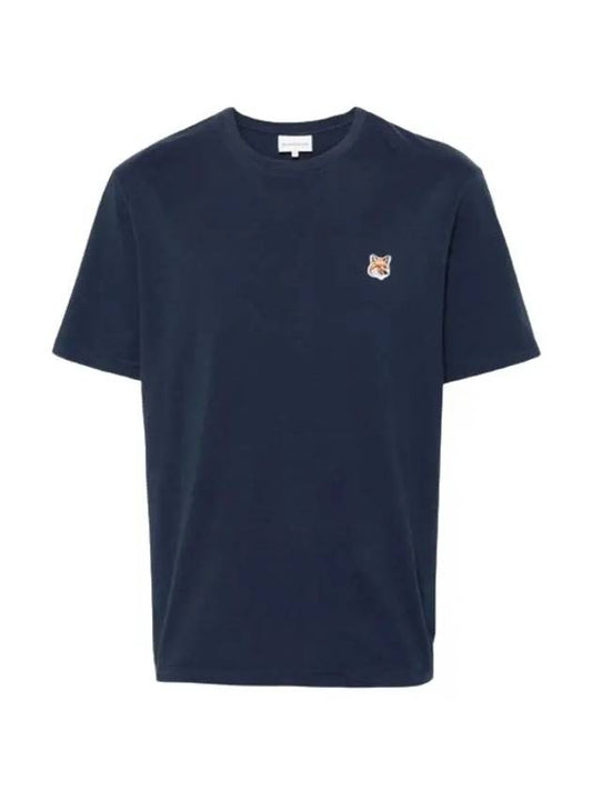 Fox Head Patch Classic Short Sleeve T-Shirt Ink Blue - MAISON KITSUNE - BALAAN 2